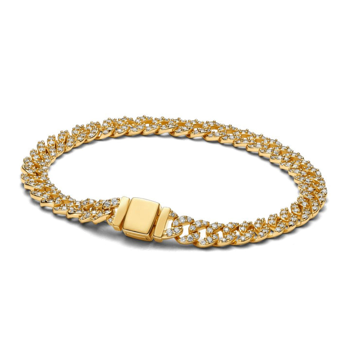 Moissanite Cuban Armband | Goud