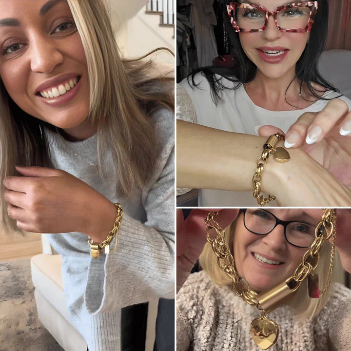 Verheugende Chunky Armband | Goud