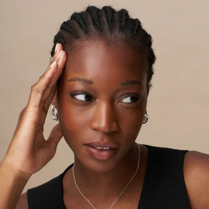 Statement Interlocking Oorbellen | Wit Goud