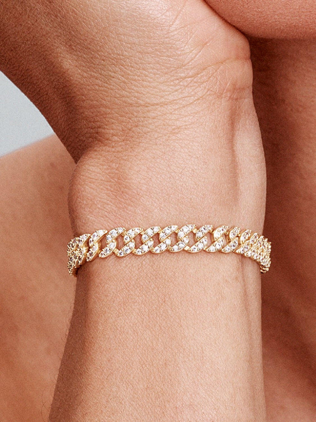 Moissanite Cuban Armband | Goud