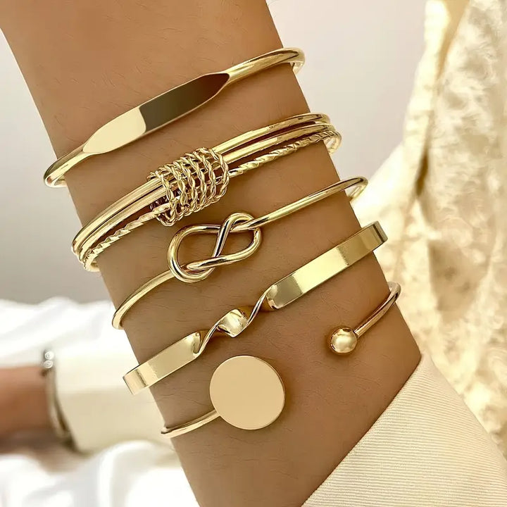 Geknoopte Elegantie Armband Set | Goud
