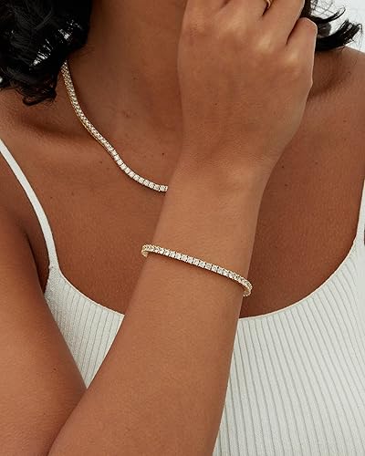 Moissanite Tennisarmband | Goud
