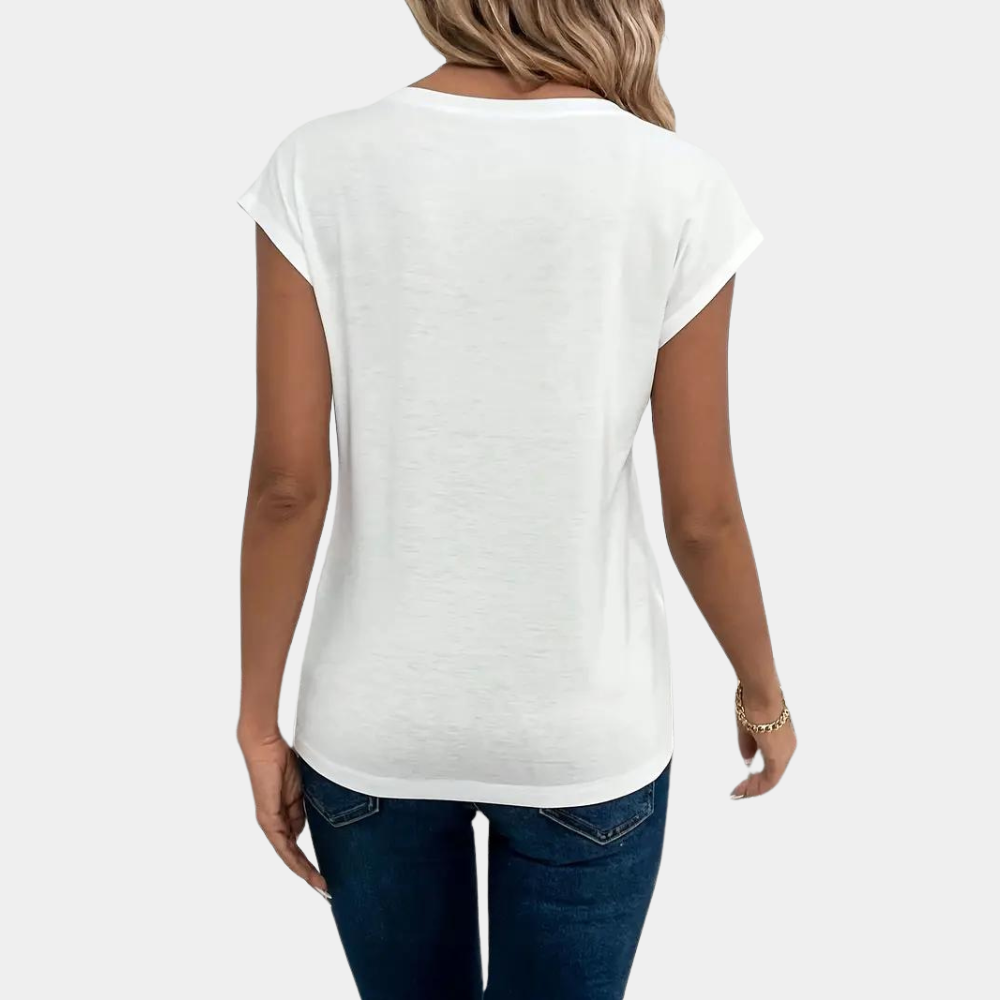 Afrodite - Stijlvolle V-hals T-shirt voor Vrouwen voor een Casual Look