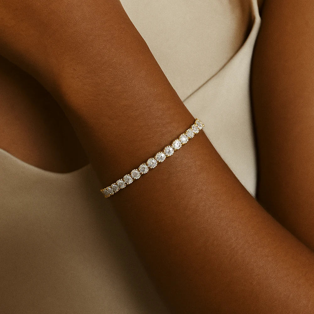 Moissanite Tennisarmband | Goud
