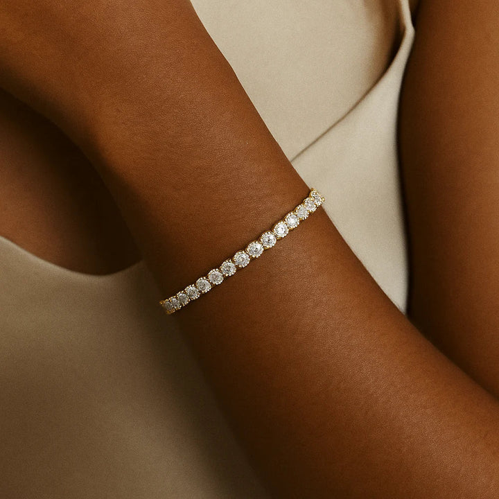 Moissanite Tennisarmband | Goud
