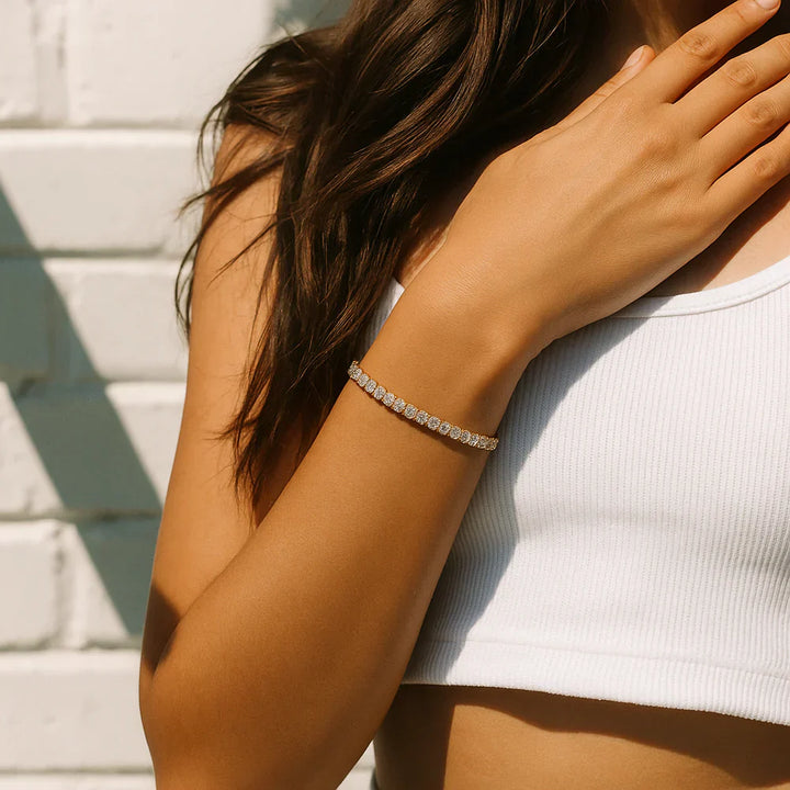 Moissanite Tennisarmband | Goud