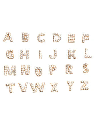 Initiële Oorbel 1 stuk | Wit Goud