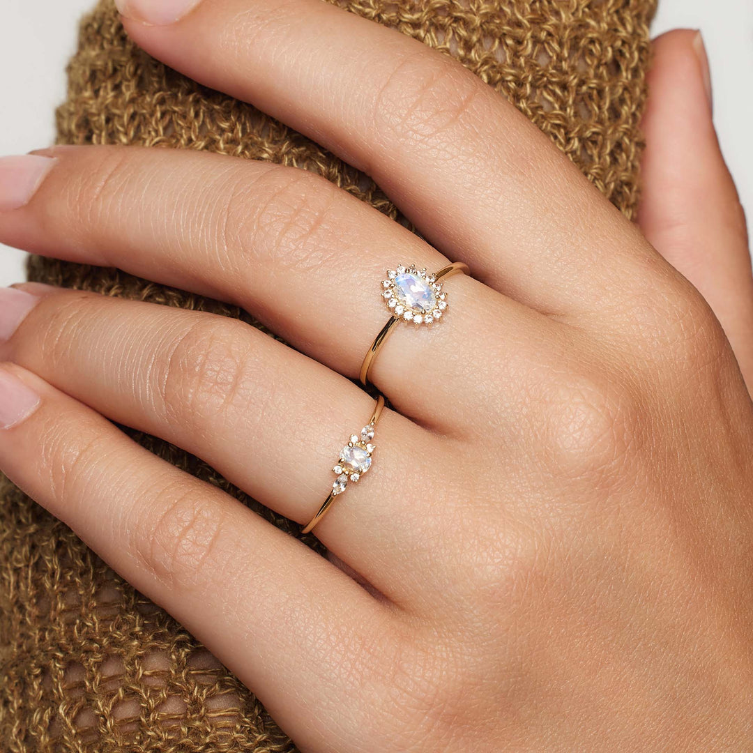 Maansteen Muse Ring | Goud