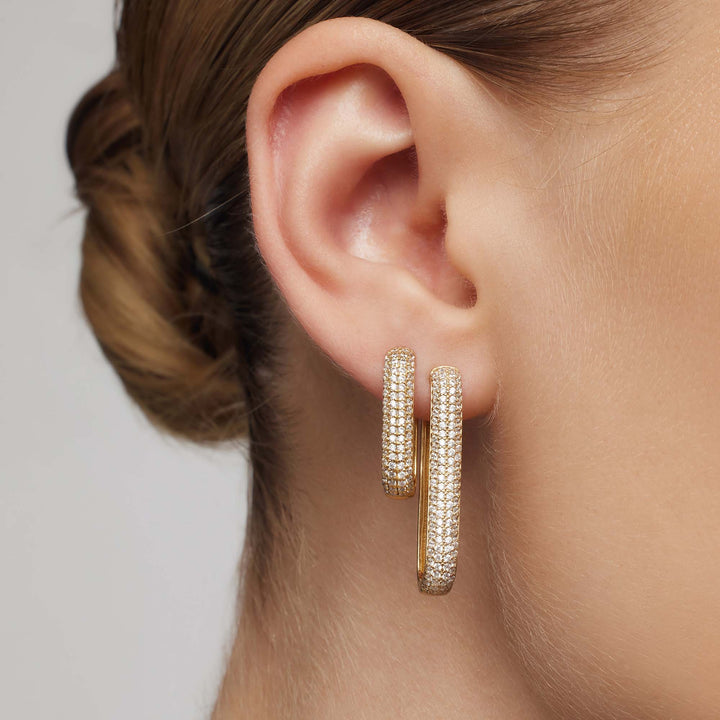 Icon Pavé Hoops | Goud
