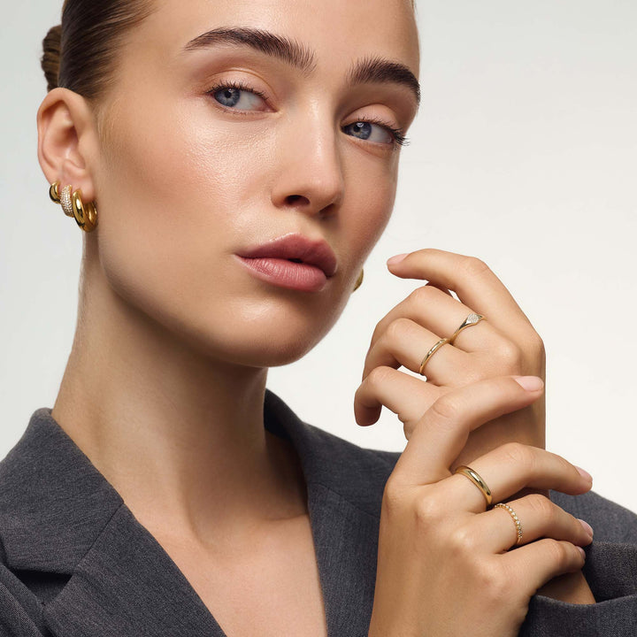Diamant Bubbels Ring | Wit Goud