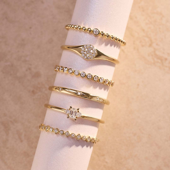 Diamant Bubbels Ring | Wit Goud