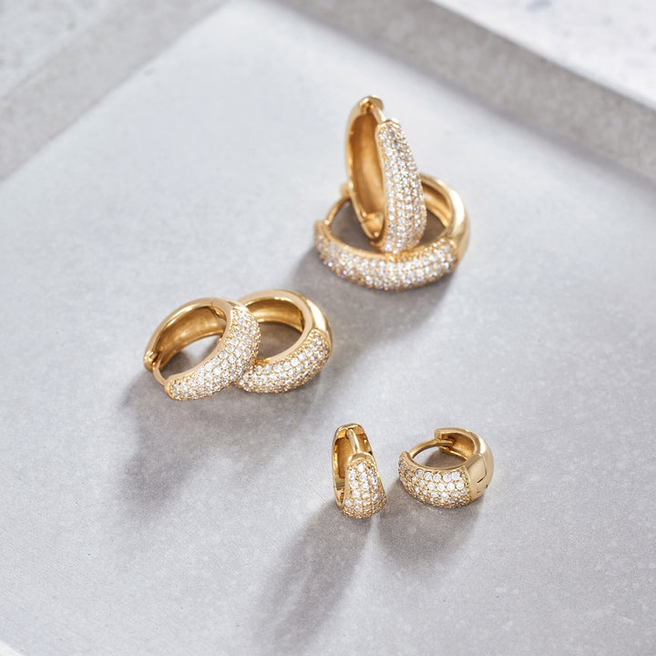 Jules Mini Hoops | Wit Goud