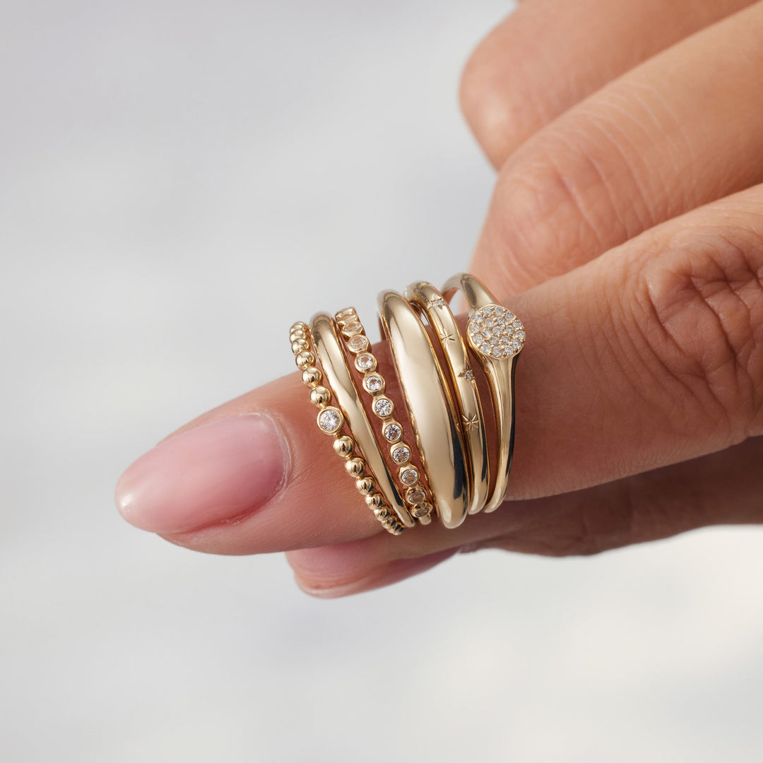 Midi Dome Ring | Goud