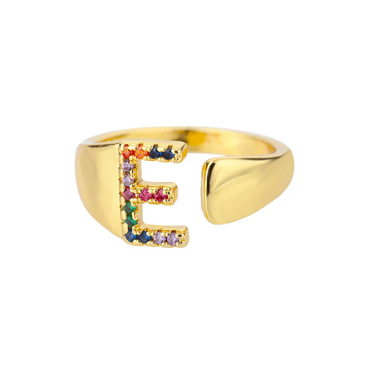 Ember - Gouden RVS Initiële Ring
