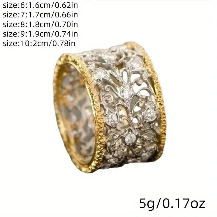 Mika - Vintage Cubic Zirconia Klimop Ring