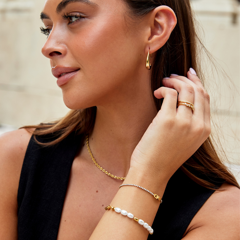 Niyah Crystal Gouden Armband