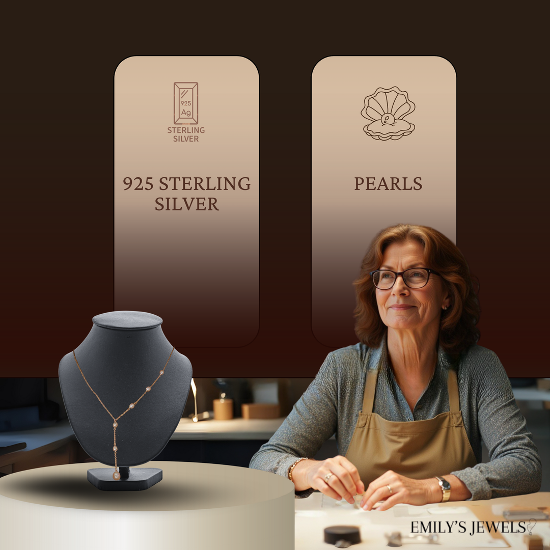 Ruby - Vintage Hanger Parel Ketting