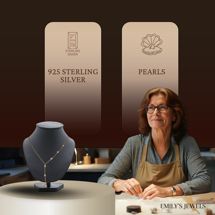 Ruby - Vintage Hanger Parel Ketting