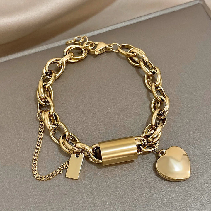 Verheugende Chunky Armband | Goud
