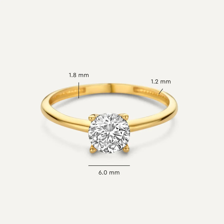 Savaya El Playa Ring | Wit Goud