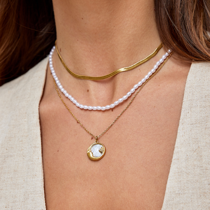 Slangenketting Gouden Hanger