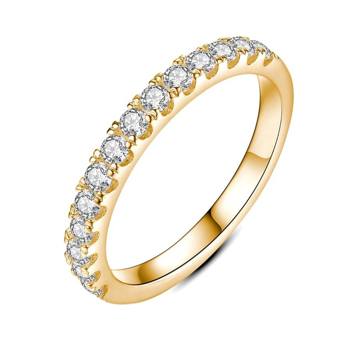 Moissanite Trouwring | Wit Goud