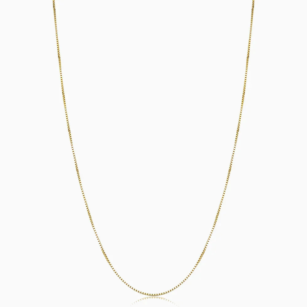 Bodega Box Ketting | Wit Goud