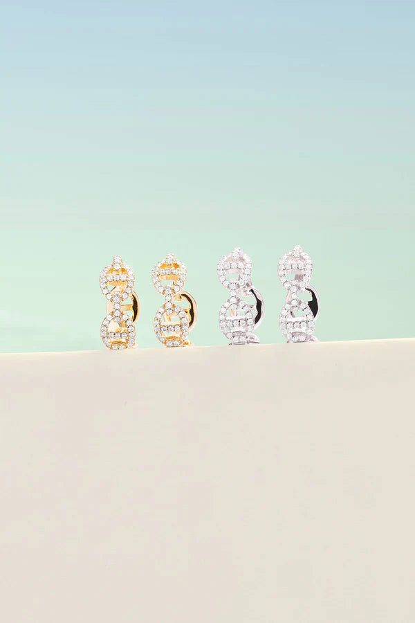 Isla Marina Oorbellen | Wit Goud