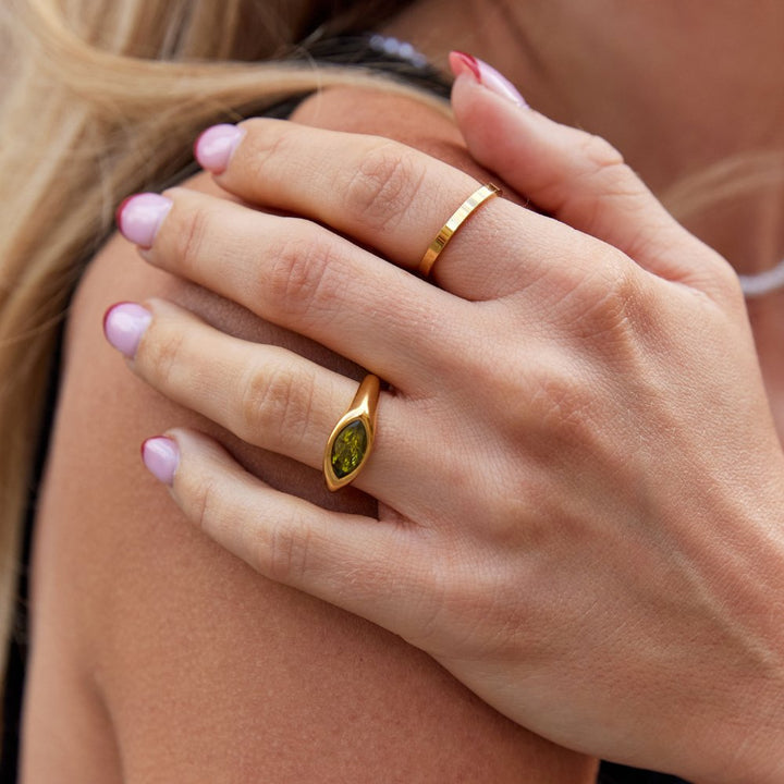 Groene Arizona Kristallen Ring