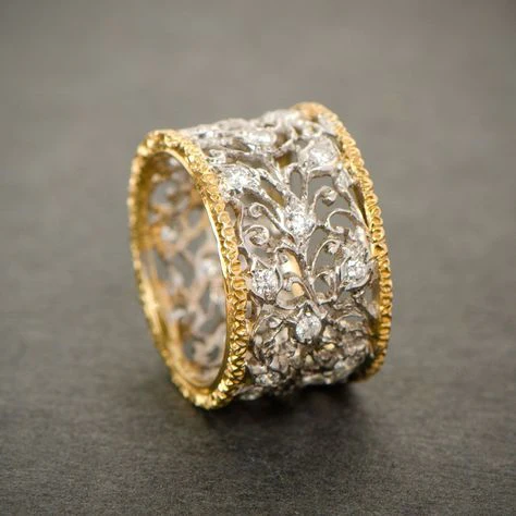 Mika - Vintage Cubic Zirconia Klimop Ring