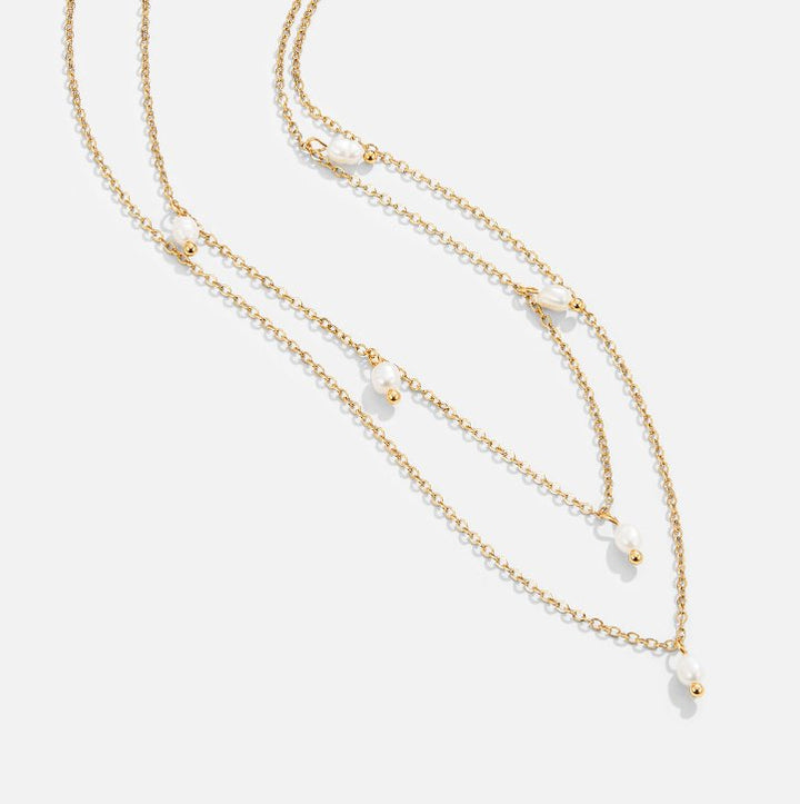 Kay Pearl Drop Gelaagde Ketting