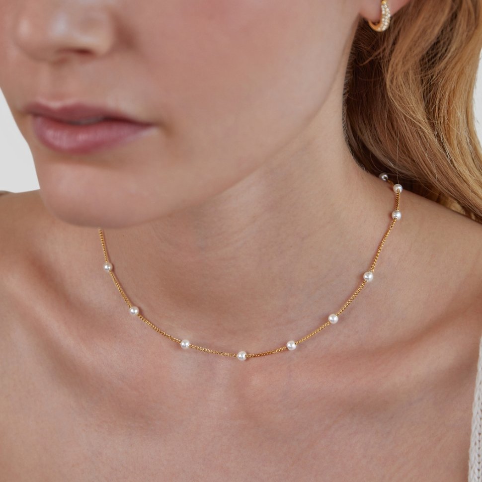 Pure Gouden Parelketting