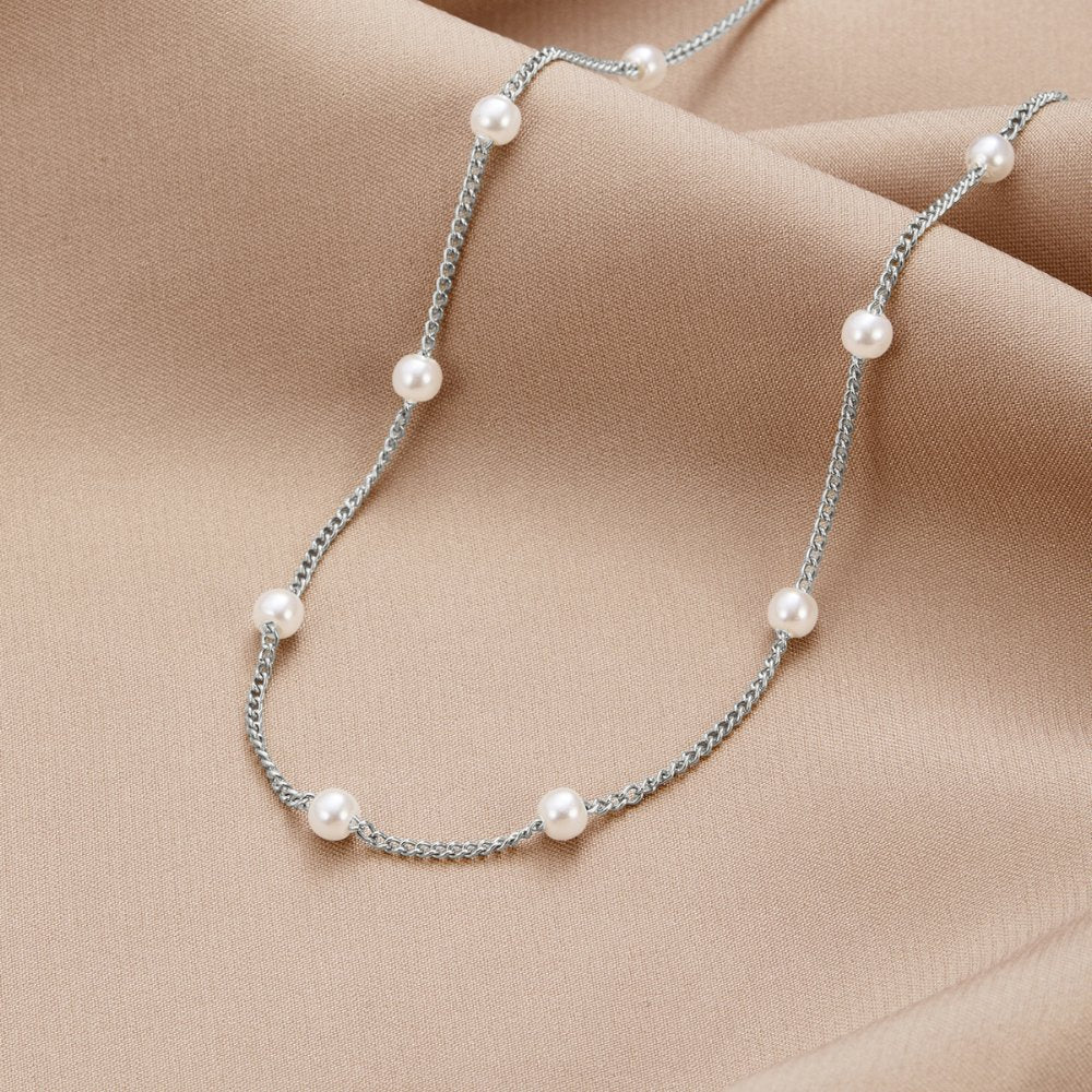 Nura Pearl Zilveren Ketting