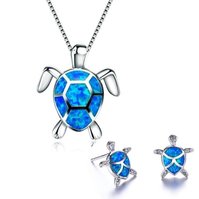 Opal Zeeschildpad Sieraad Set