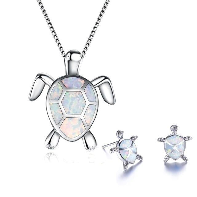 Opal Zeeschildpad Sieraad Set