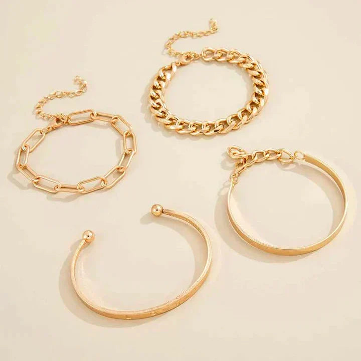 Elan Mercer Armband Set | Wit Goud