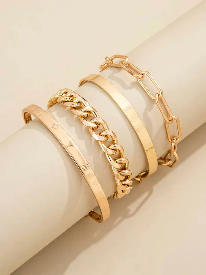 Elan Mercer Armband Set | Wit Goud