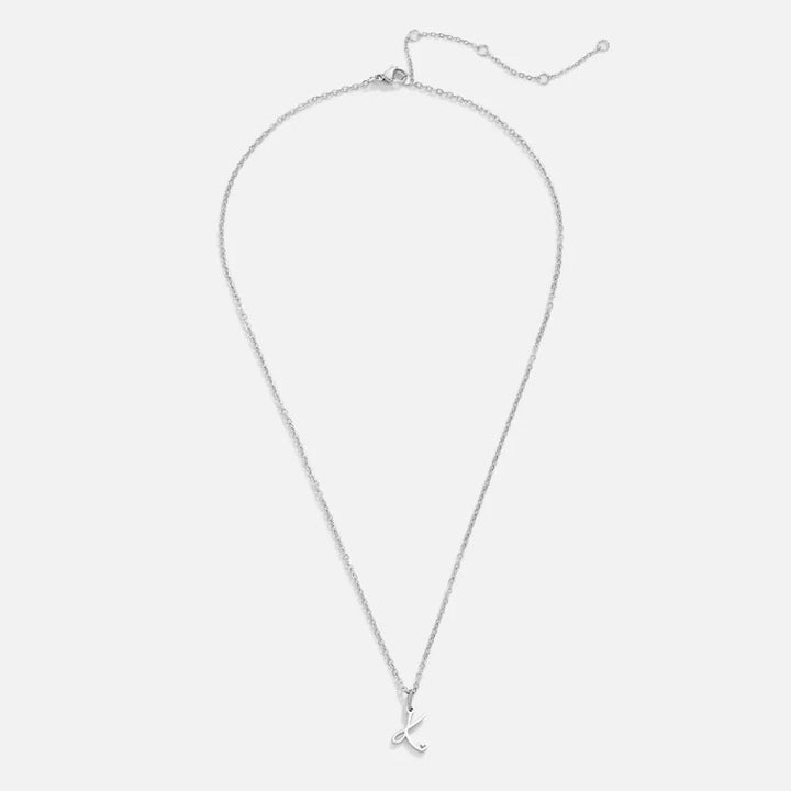 Zilveren Letter Hart Ketting