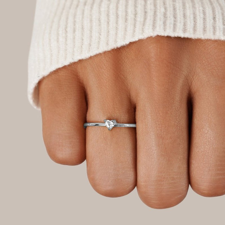 'Kleine Liefde' Kristallen Hart Ring